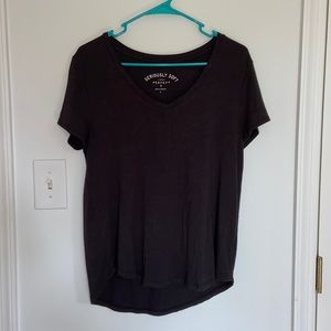 black v-neck t-shirt